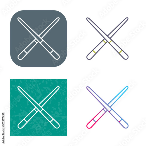 Pool Cue Icon Design