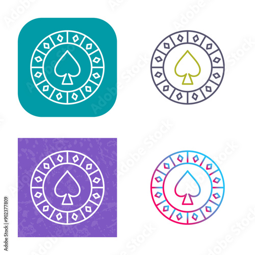 Spade Chip Icon Design