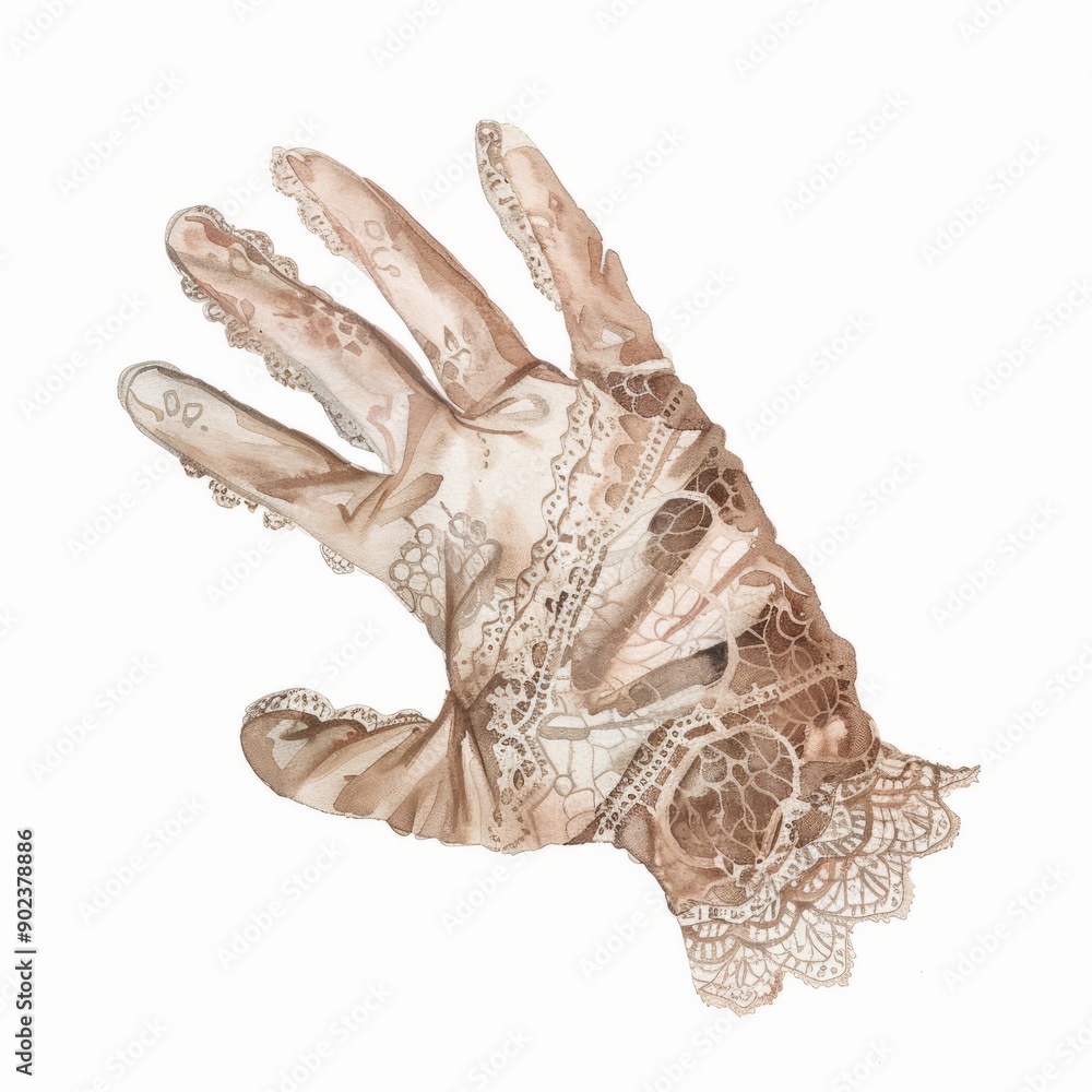 Watercolor painting of a delicate ballet slipper, on isolated white background, Generative AI Watercolor painting of a delicate ballet slipper, on isolated white background, Generative AI