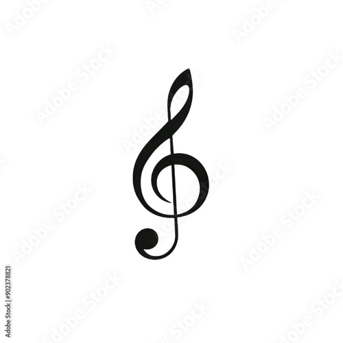 A sleek, minimalist illustration of a treble clef symbol on a plain background, perfect for music-related themes.