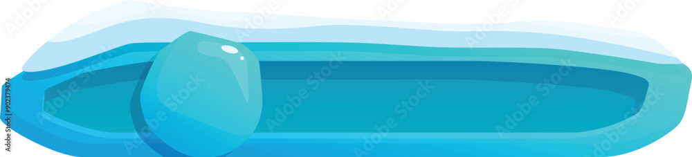 Blue loading bar progressing with snow cap design element for game design Blue loading bar progressing with snow cap design element for game design