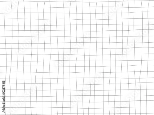白の方眼紙の背景　ゆるい手書き線　サイズ比率3:4