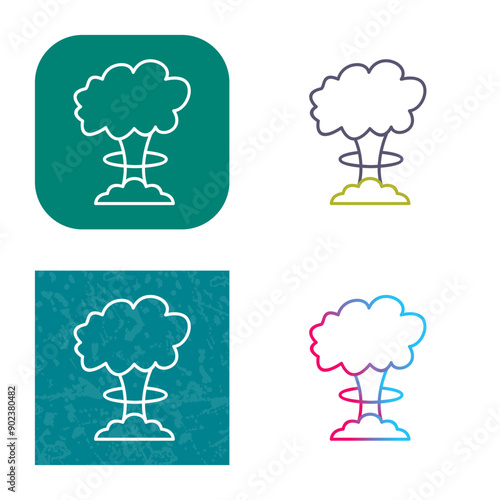 Unique Bomb Blast Icon Design