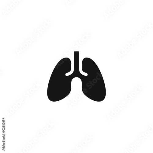 Lungs icon vector. EPS 10 editable vector