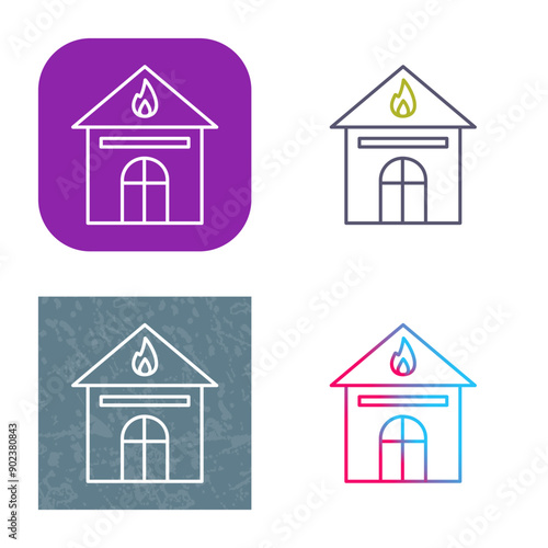 Unique Fire Brigade Icon Design