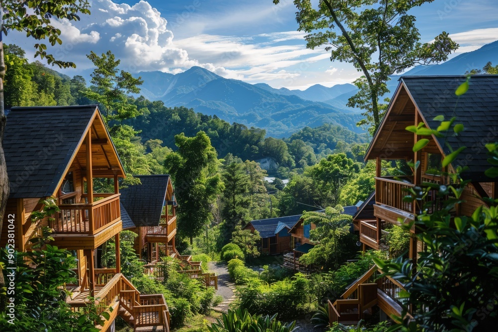 Mountain View Cabins in a Lush Forest Mountain View Cabins in a Lush Forest