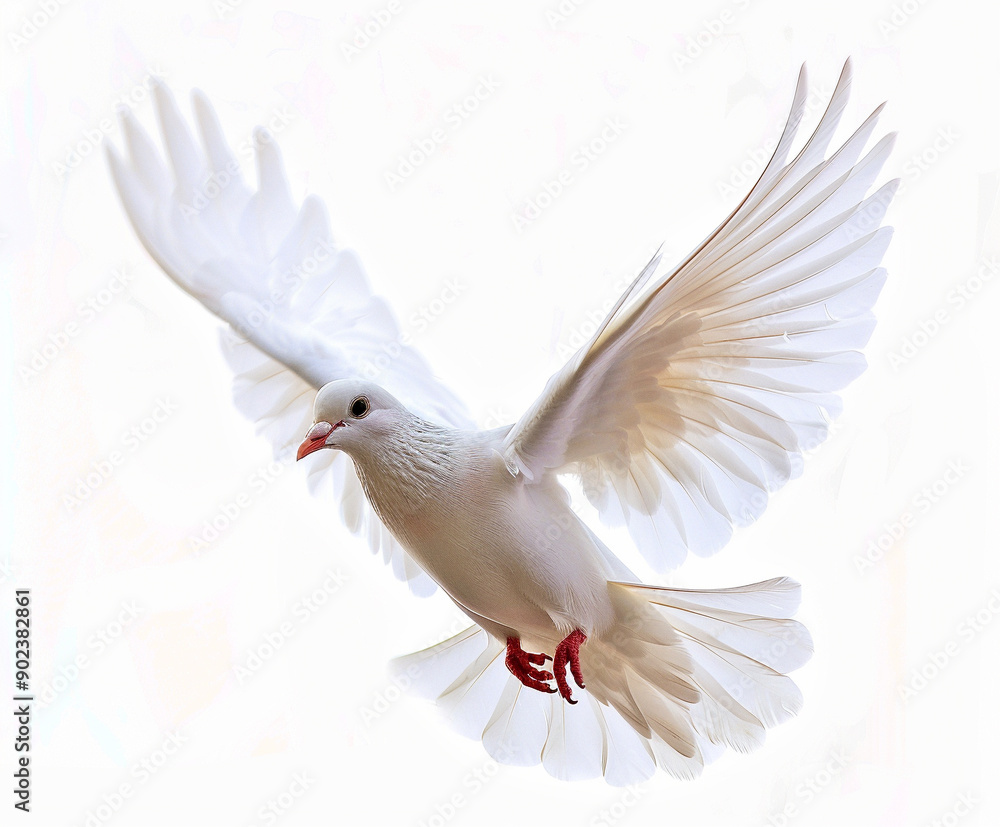 White Dove in Flight White Dove in Flight