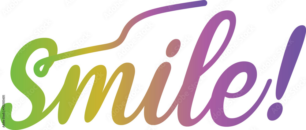 smile word - continuous one line with word. Minimalistic smile word - continuous one line with word. Minimalistic