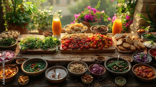 Wallpaper Mural Crystal-Clear Shot of a Mediterranean Mezze Spread with Vibrant and Fresh Ingredients Torontodigital.ca