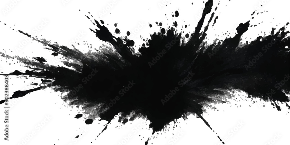 Paint stains black blotch background. Grunge Design Element. Brush Strokes. Vector illustration Paint stains black blotch background. Grunge Design Element. Brush Strokes. Vector illustration