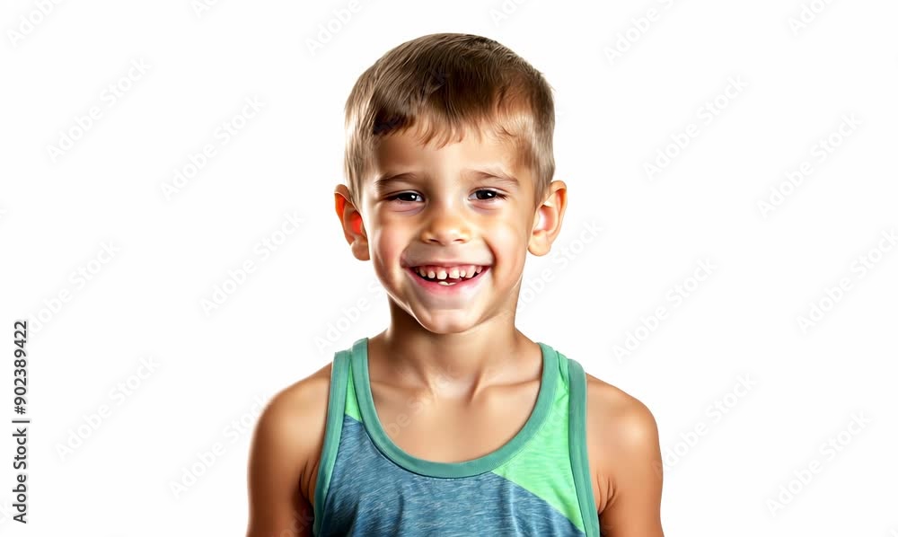 Portrait of a smiling little boy. Isolated over white background. Portrait of a smiling little boy. Isolated over white background.