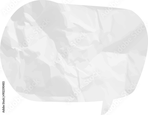 old grunge paper speech bubble, wrinkled element