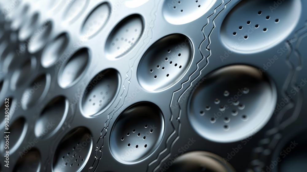 Metallic texture background with shiny, reflective surfaces and intricate patterns Metallic texture background with shiny, reflective surfaces and intricate patterns
