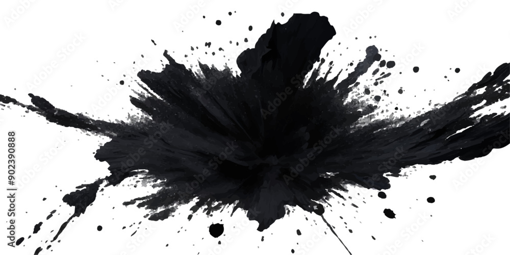 Paint stains black blotch background. Grunge Design Element. Brush Strokes. Vector illustration Paint stains black blotch background. Grunge Design Element. Brush Strokes. Vector illustration