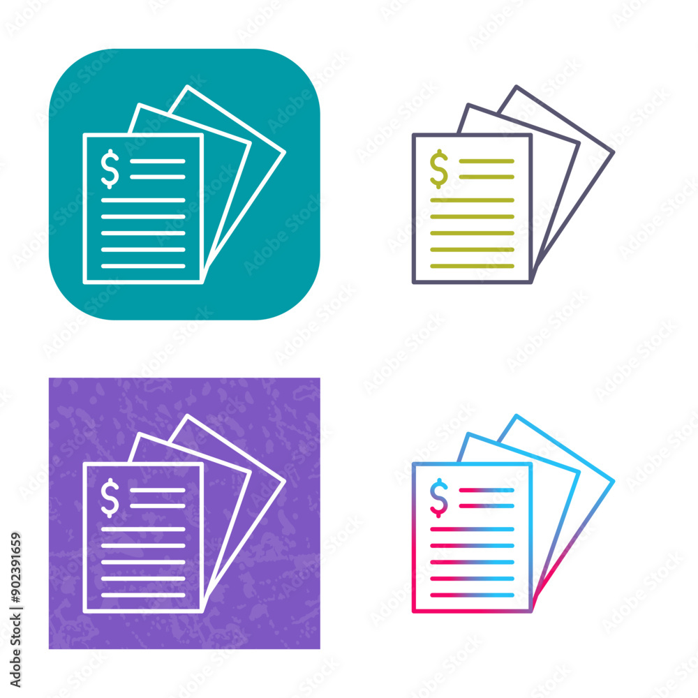Invoice Icon Design Invoice Icon Design