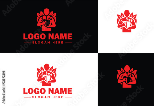 Dietician icon Nutritionist Nutritional therapist Dietary consultant flat logo sign symbol editable vector