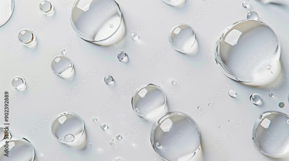 A bunch of water droplets on a white surface A bunch of water droplets on a white surface