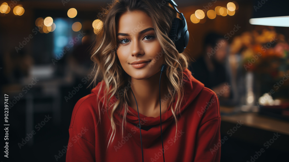 A modern girl sits at a laptop, works with videos and photos, uses new technologies to create content. A modern girl sits at a laptop, works with videos and photos, uses new technologies to create content.