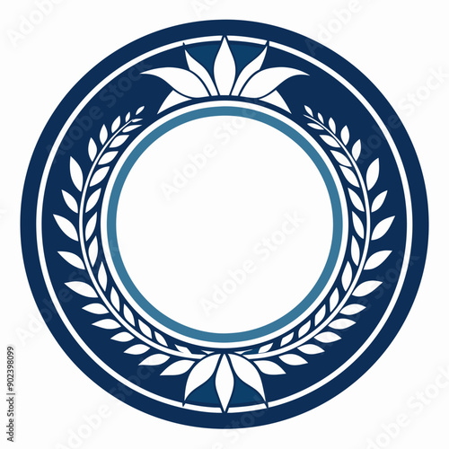 Circular Frame Border for Logo Design Embroidery Usage