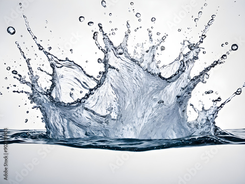 Water Splash with Vibrant Blue Tones