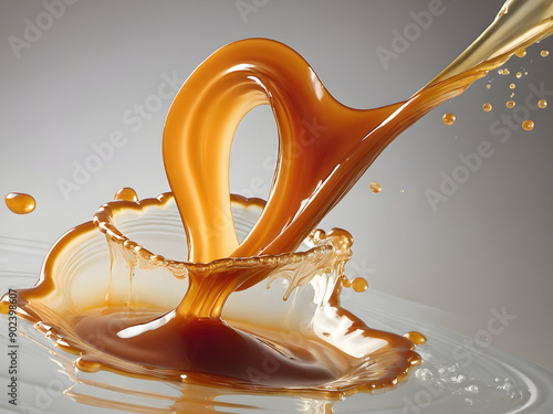Velvety Chocolate Wave in Slow Motion
