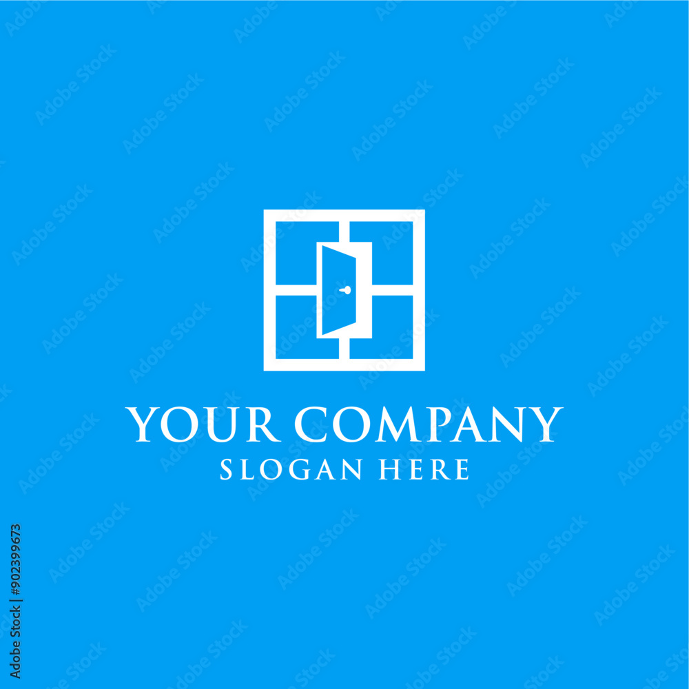 Fototapeta premium clean, modern, simple door and window concept