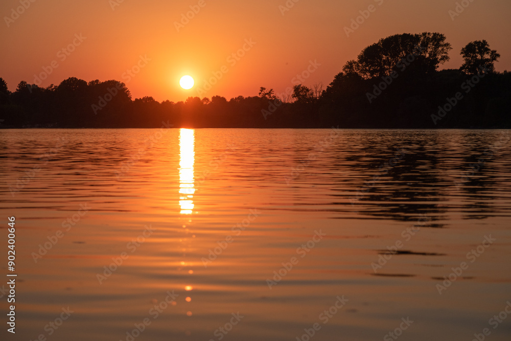 Po river sunset beach reflection water characteristic