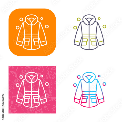 Winter Jacket Icon Design