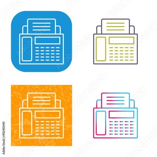 Fax Machine Icon Design photo