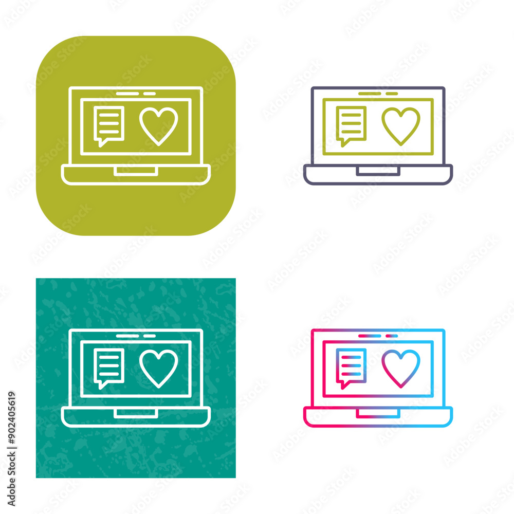 Chat and Laptop Icon Design Chat and Laptop Icon Design