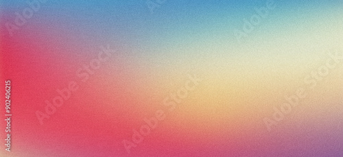 Abstract background with grainy texture fading from blue to pink with yellow