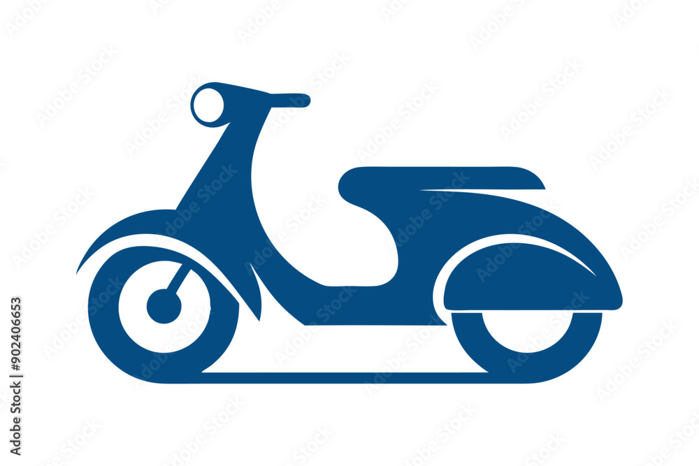 Scooty logo icon vector art, ideal for transportation and urban mobility designs. Scooty logo icon vector art, ideal for transportation and urban mobility designs.