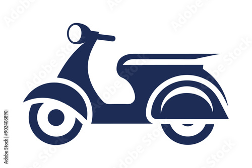 Scooty logo icon vector art, ideal for transportation and urban mobility designs.