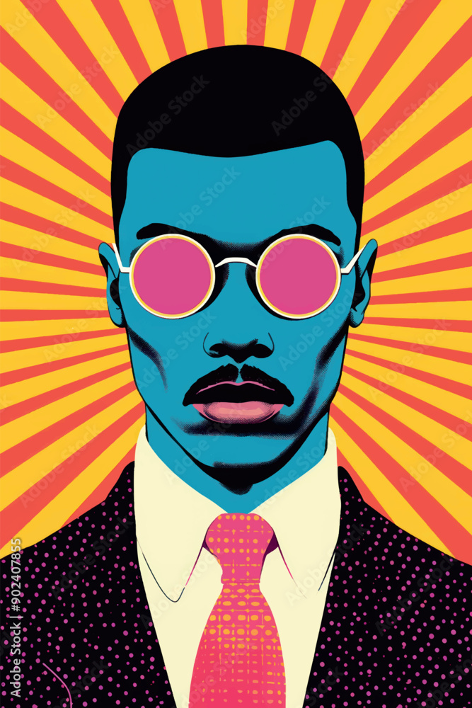 Vibrant pop art portrait Vibrant pop art portrait