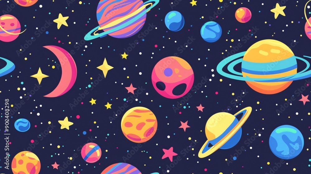design with vivid abstract celestial bodies, funky cosmic, whimsical otherworldly, trippy atmosphere, print for cloth, gift wrap, journal sleeve design with vivid abstract celestial bodies, funky cosmic, whimsical otherworldly, trippy atmosphere, print for cloth, gift wrap, journal sleeve