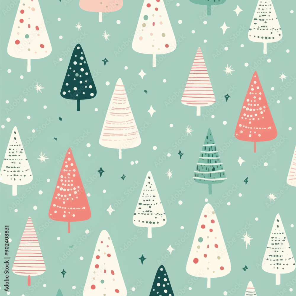 Festive Christmas tree pattern Festive Christmas tree pattern