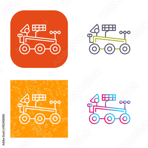 Mars Rover Icon Design
