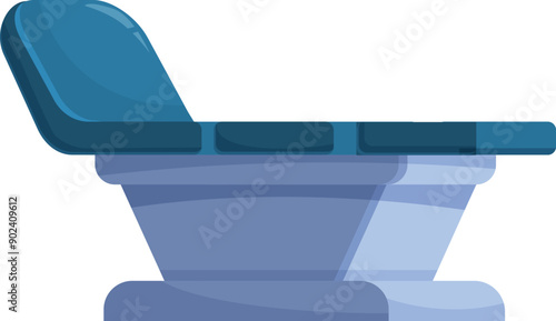 Medical examination table standing in an empty room, concept for healthcare and medical treatment