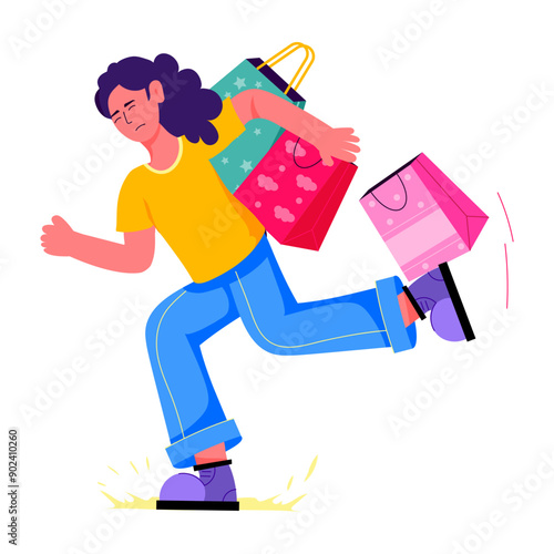 A buyer illustration designed in flat style 