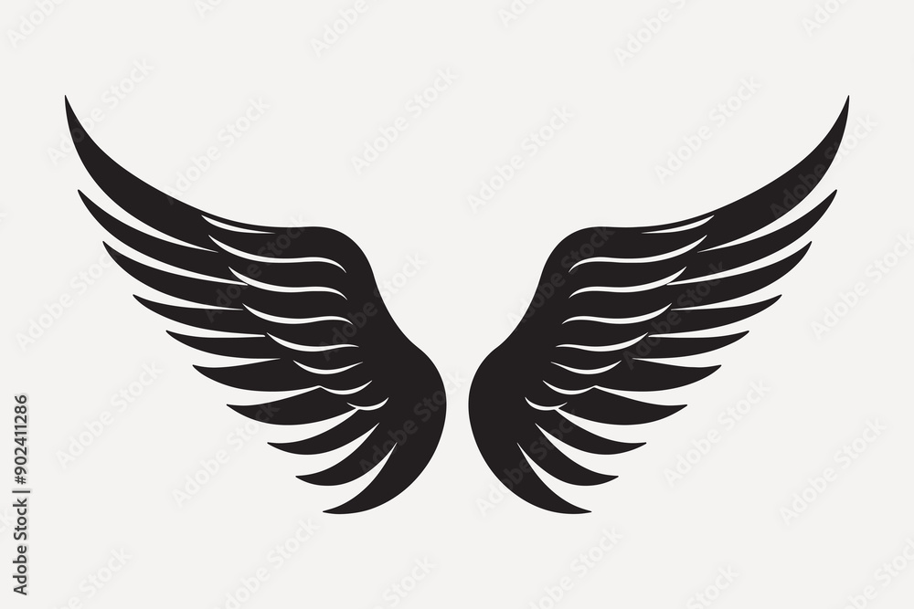 Black wings tattoo design Black wings tattoo design