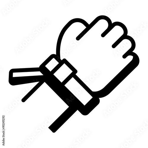 A wristband icon in line style 