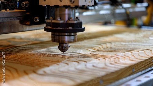 CNC Machine Cutting Wood