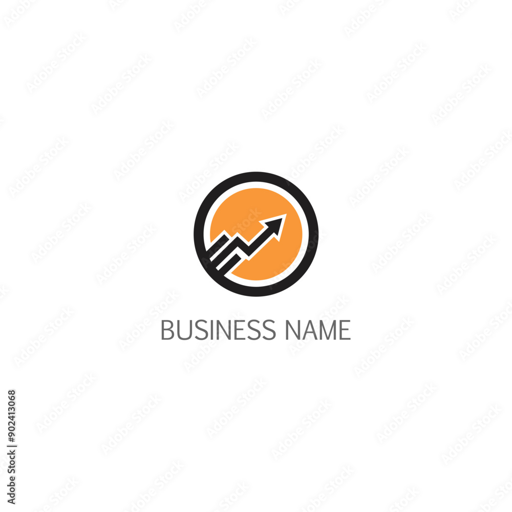 Round line arrow modern logo Round line arrow modern logo