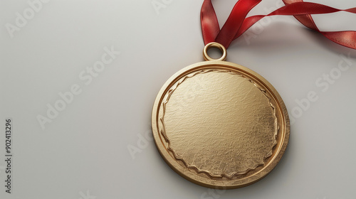 gold medal mock-up isolated...