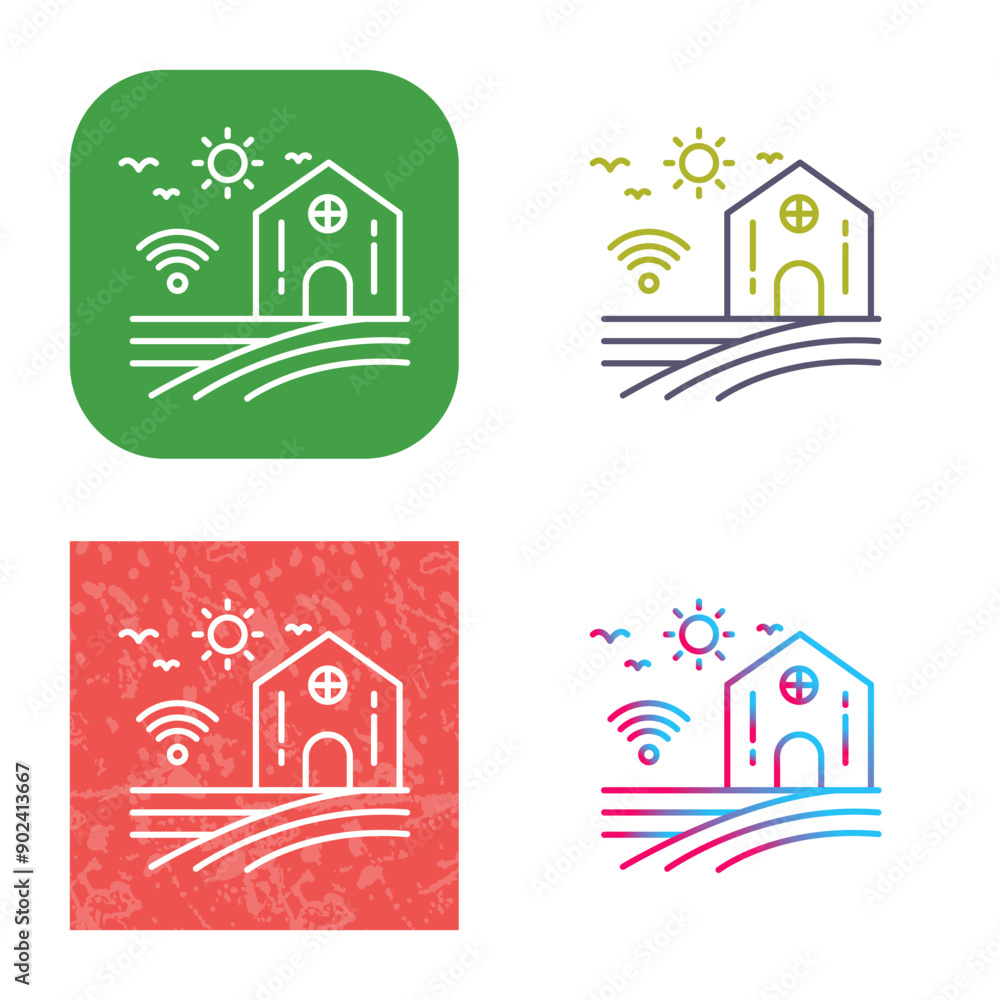 Fototapeta premium Smart Farm Icon Design
