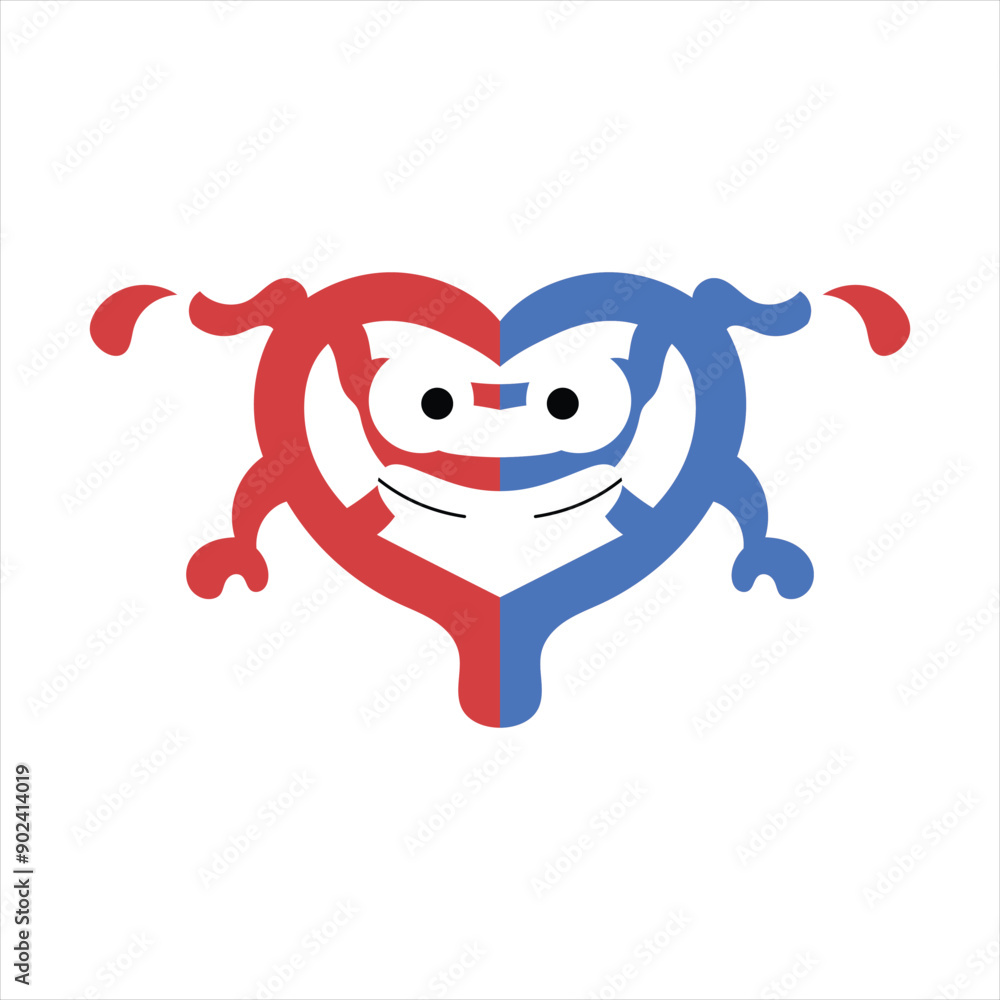 Obraz premium Illustration Body Organs Cartoon