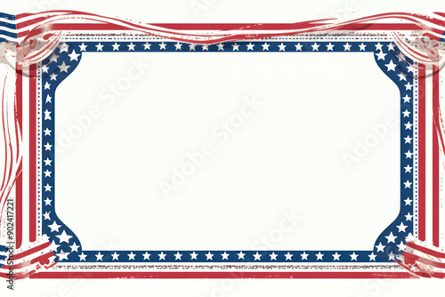 Patriotic vintage frame design