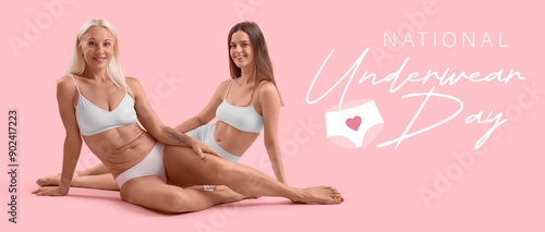 Women in underclothes on pi...