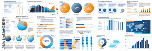Professional Executive Summary Infographic with Business Metrics, Trends, and Strategic Objectives