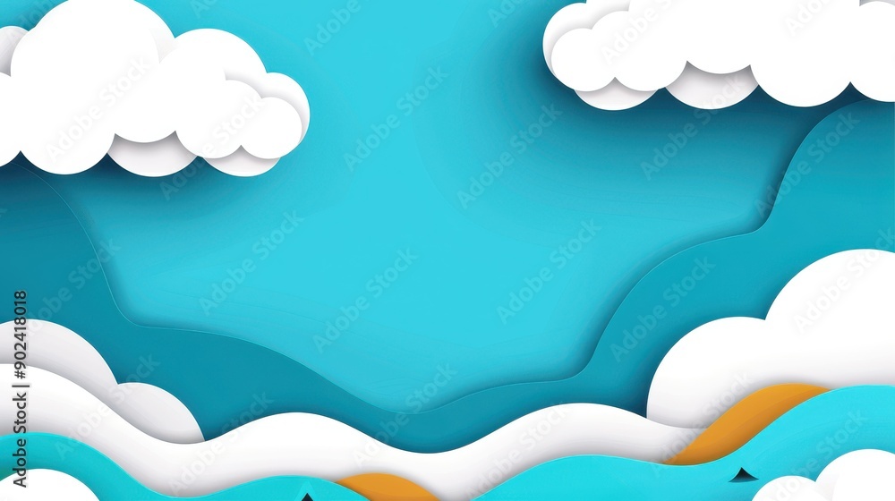 Vibrant blue sky featuring fluffy white clouds, perfect for enhancing various design projects like posters or flyers. Vibrant blue sky featuring fluffy white clouds, perfect for enhancing various design projects like posters or flyers.